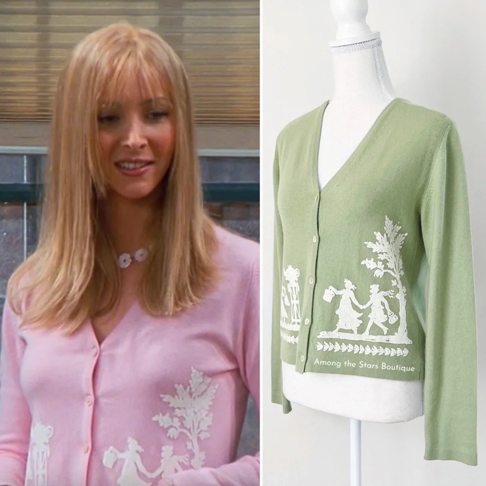 Extremely Rare Y2K Vintage Cashmere Cardigan ASO Phoebe Buffay in Friends - Picture 5 of 13